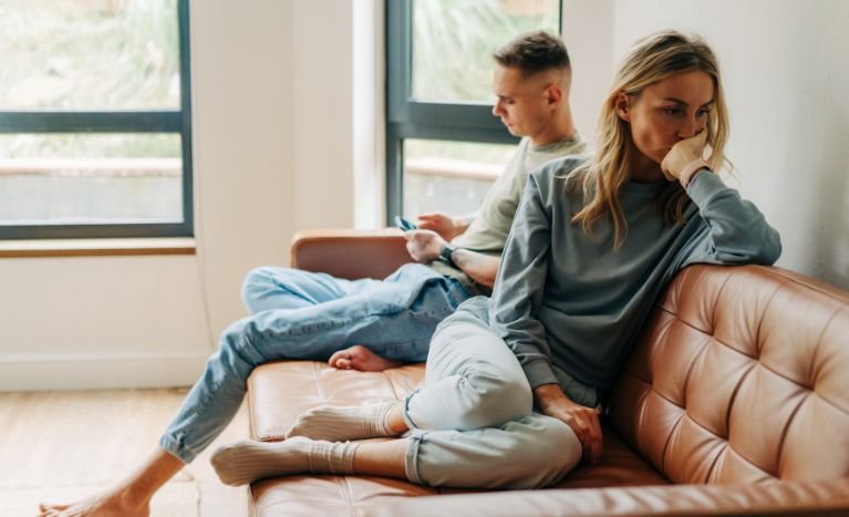Couple Ignoring each other